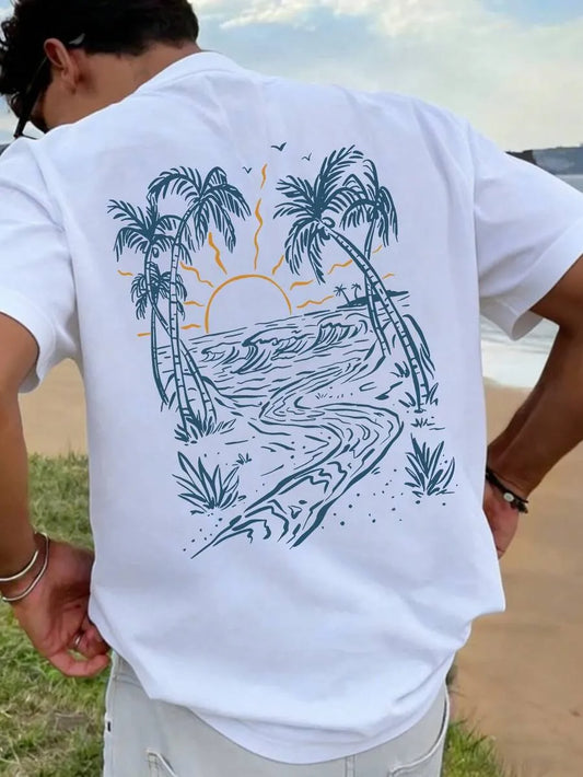 Camiseta Gráfica PARADISE — Tropical Back Print