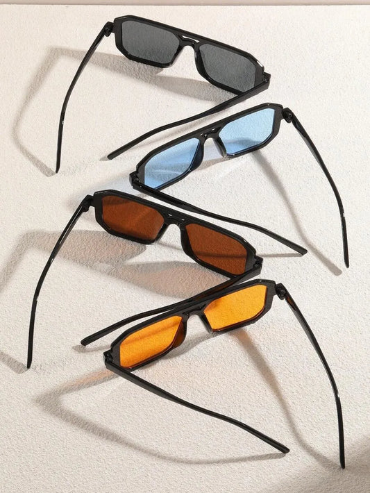 Gafas de Sol RETRO LENS — Montura Negra Lente Color