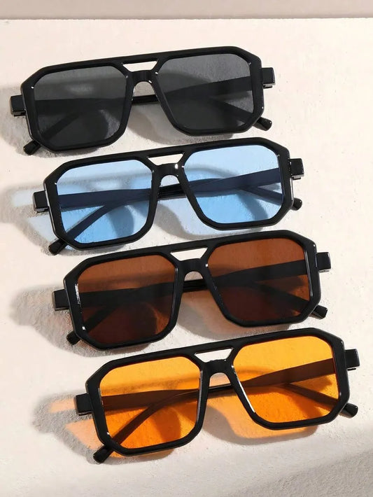 Gafas de Sol RETRO LENS — Montura Negra Lente Color