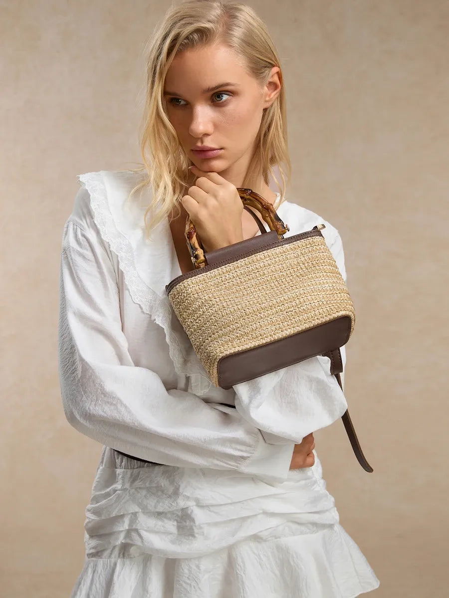 Bolso Cesto RAFIA BUCKET — Asas Bambú
