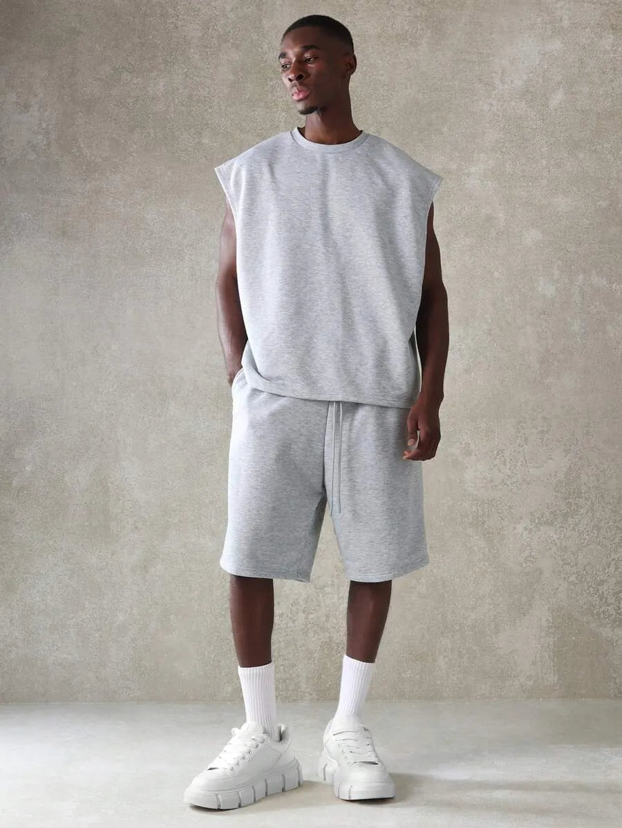 Conjunto Sin Mangas GREY SET — Camiseta y Short Algodón