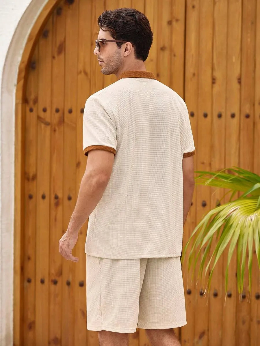 Look Resort Mediterráneo — Camisa Lino + Short + Mocasín